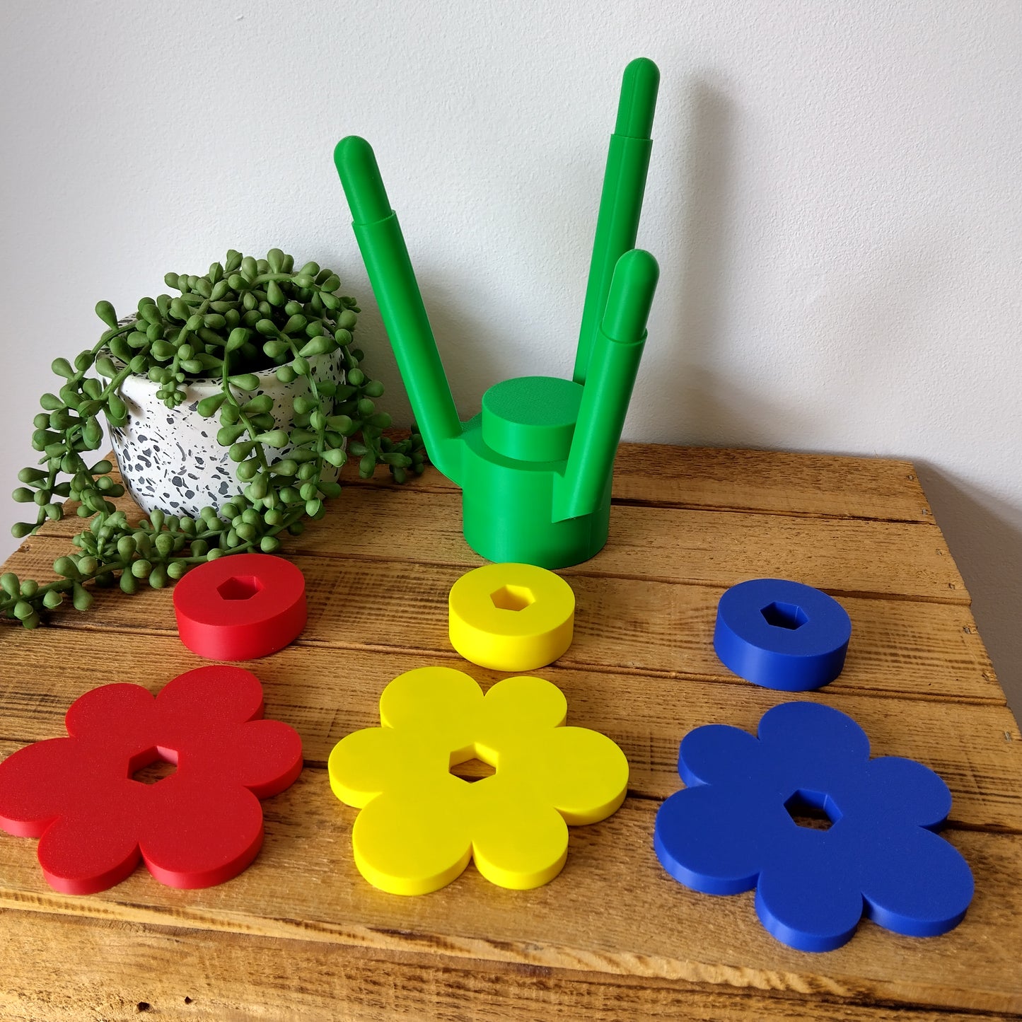Large Primary Colour Brick Flowers