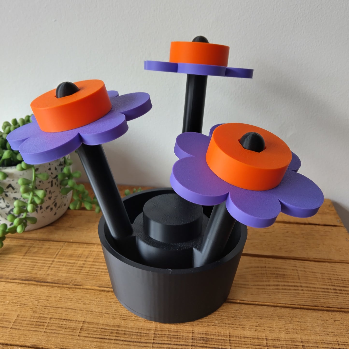 Halloween Brick Flowers with Pot