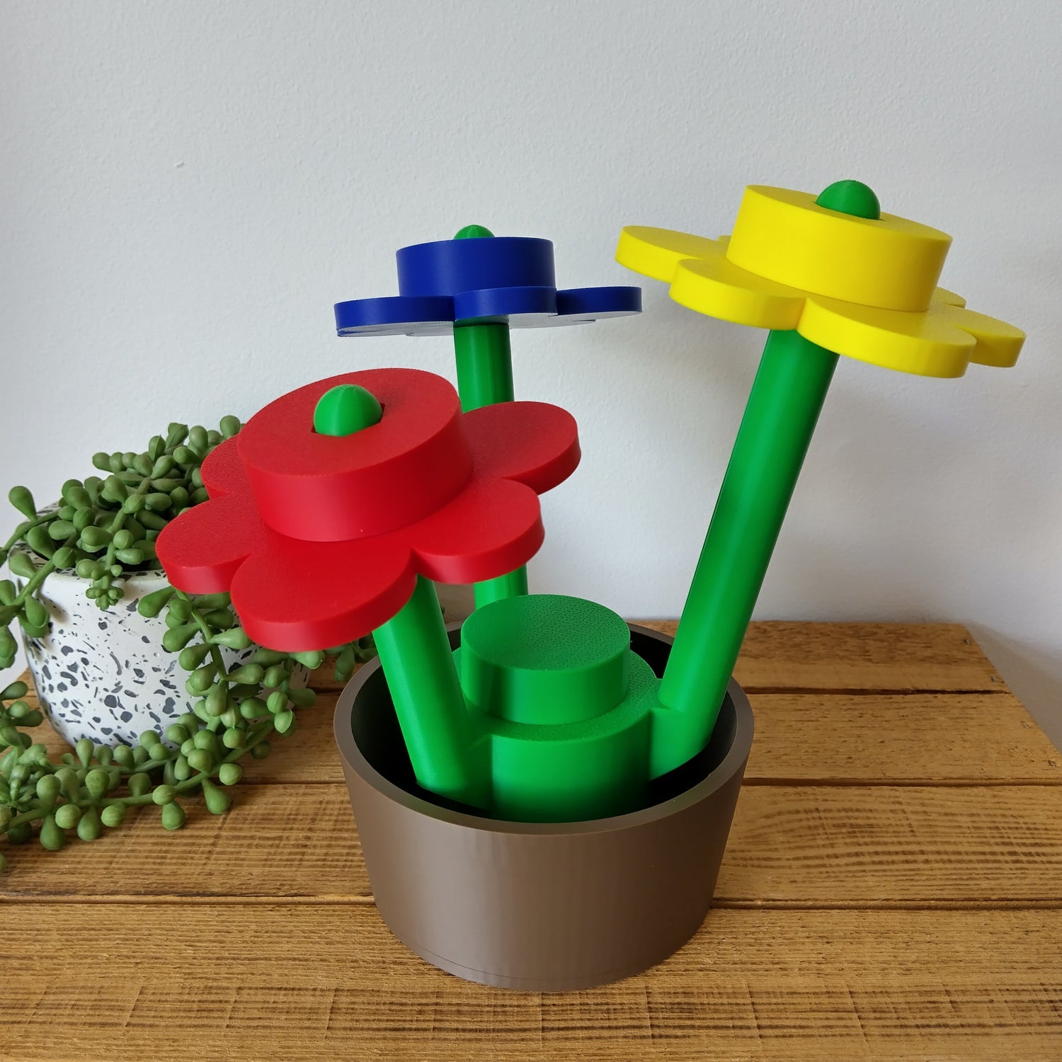 Large Brick Flowers With Pot