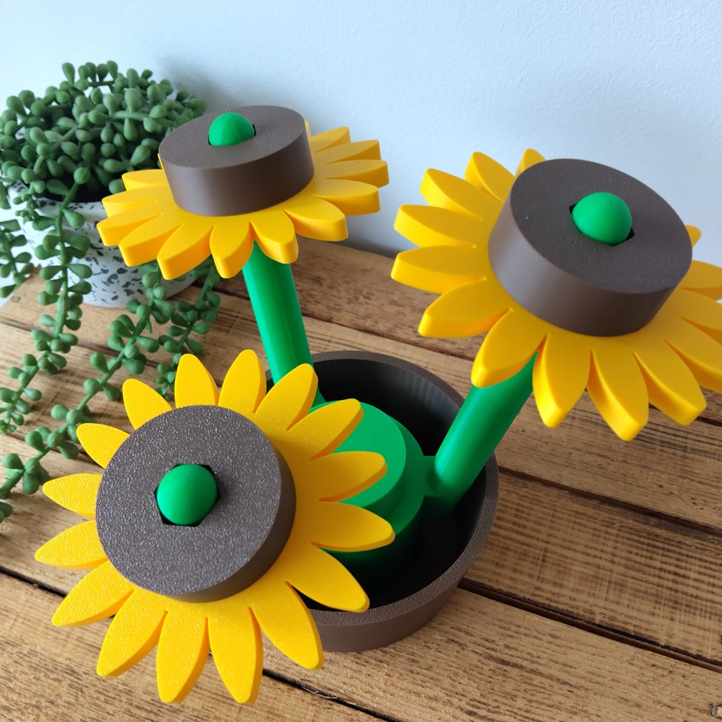 Large Sunflower Brick Flowers & Pot
