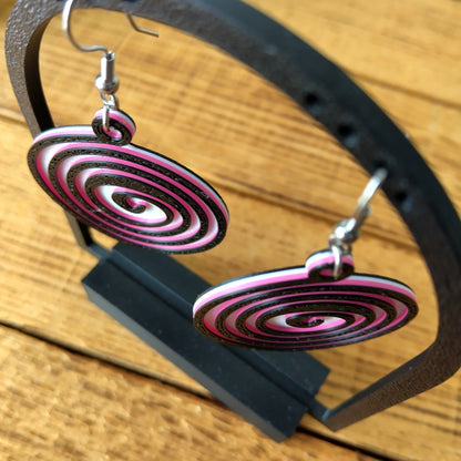 Optical Illusion Spiral Earrings