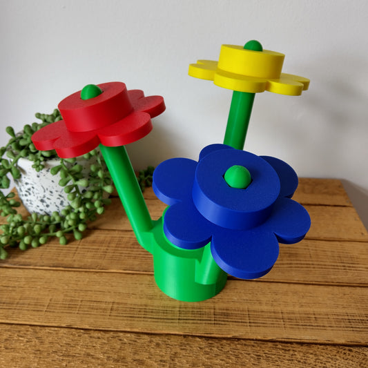 Large Primary Colour Brick Flowers