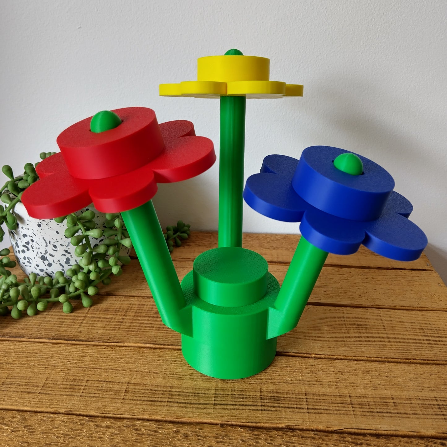 Large Primary Colour Brick Flowers
