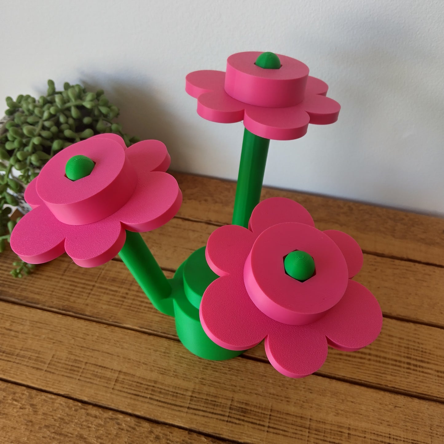 Large Pink Brick Flowers