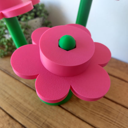 Large Pink Brick Flowers