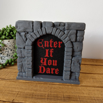 Enter If You Dare Gothic Archway Sign