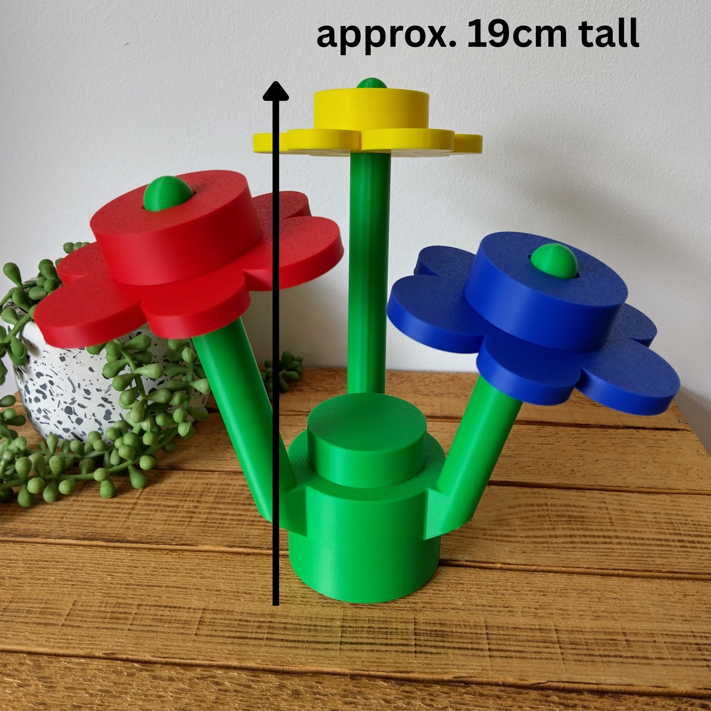 Large Primary Colour Brick Flowers