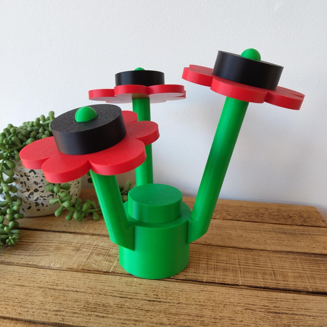 Large Poppy Brick Flowers