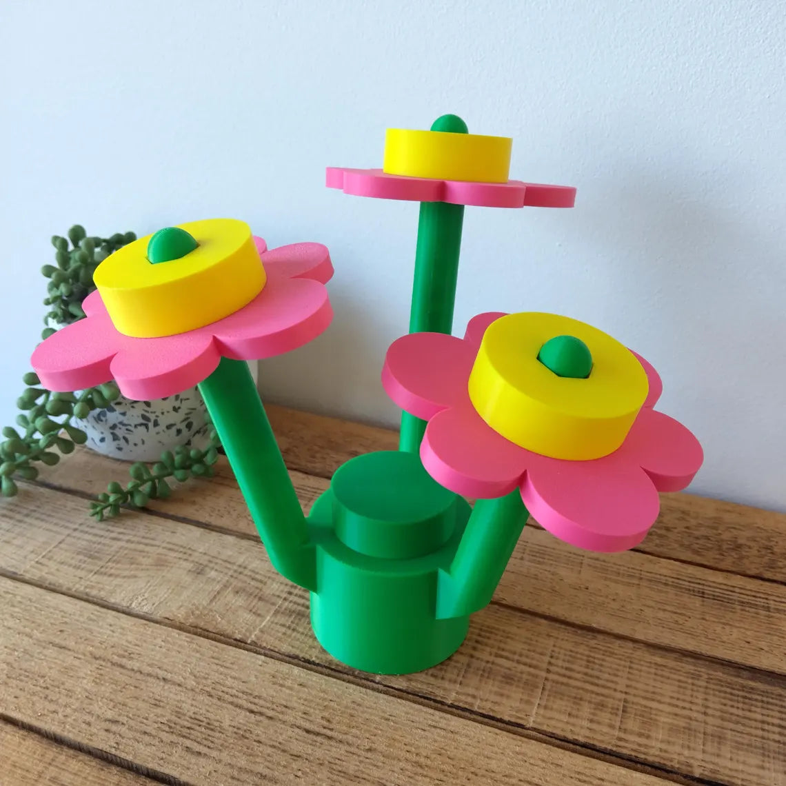 Large Rhubarb and Custard Brick Flowers