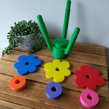 Large Rainbow Brick Flowers