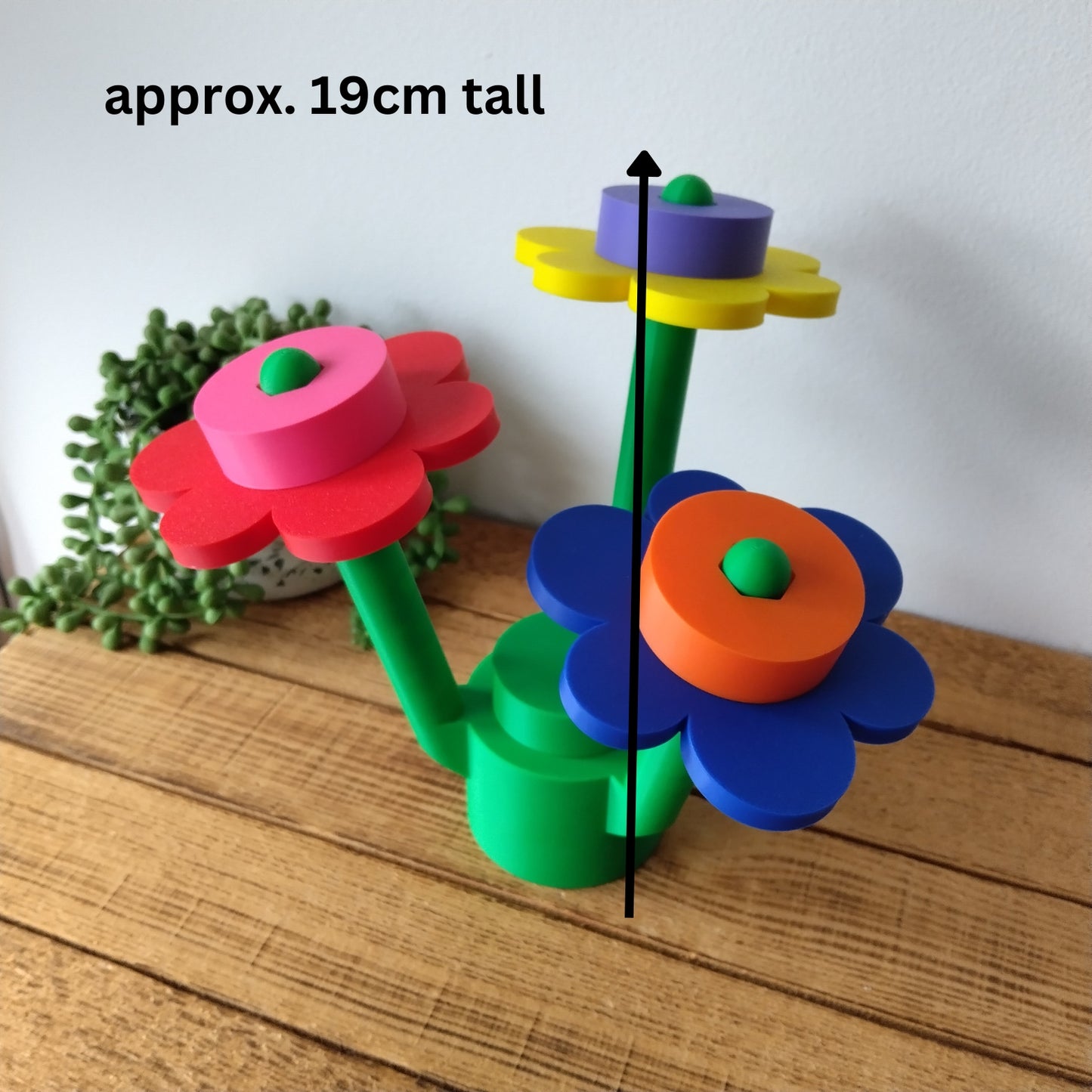 Large Rainbow Brick Flowers
