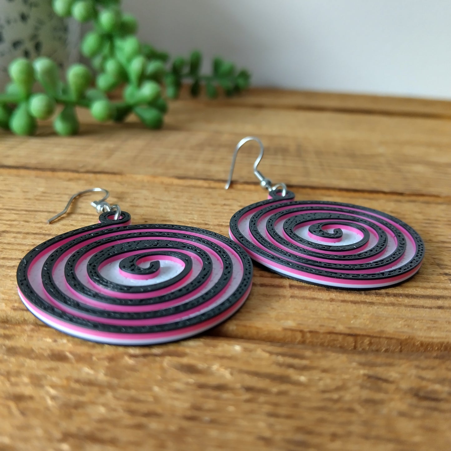 Optical Illusion Spiral Earrings