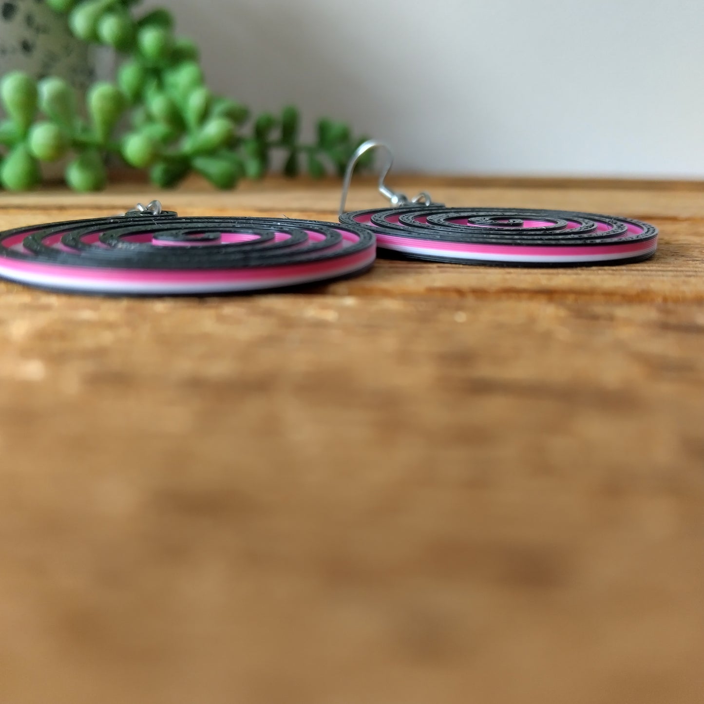 Optical Illusion Spiral Earrings