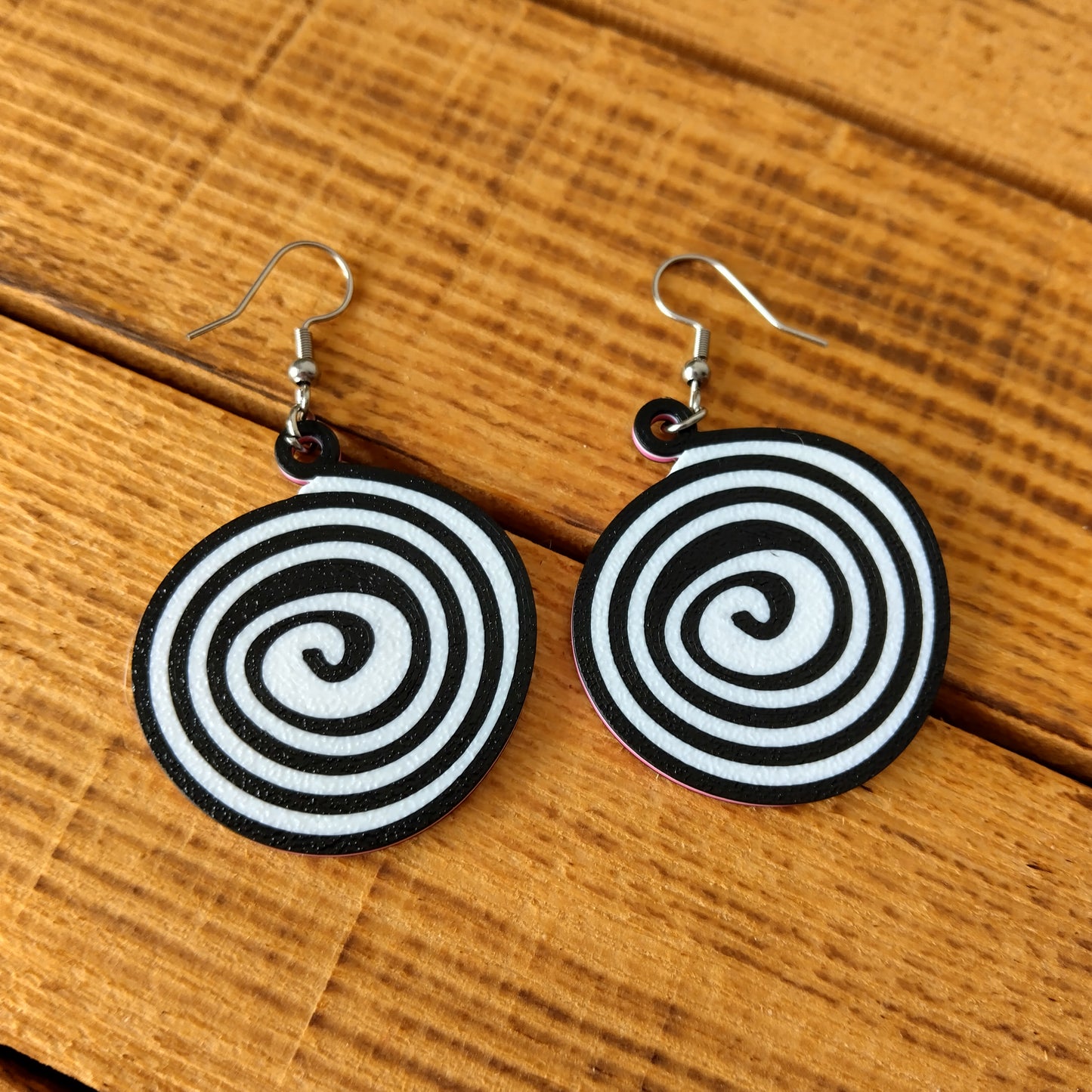 Optical Illusion Spiral Earrings