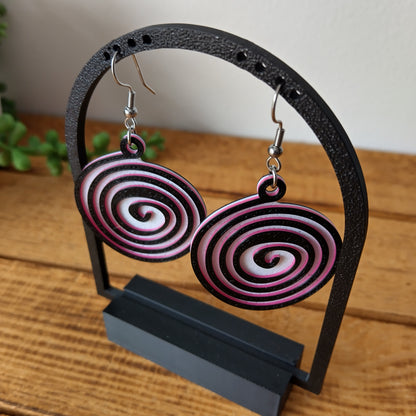 Optical Illusion Spiral Earrings